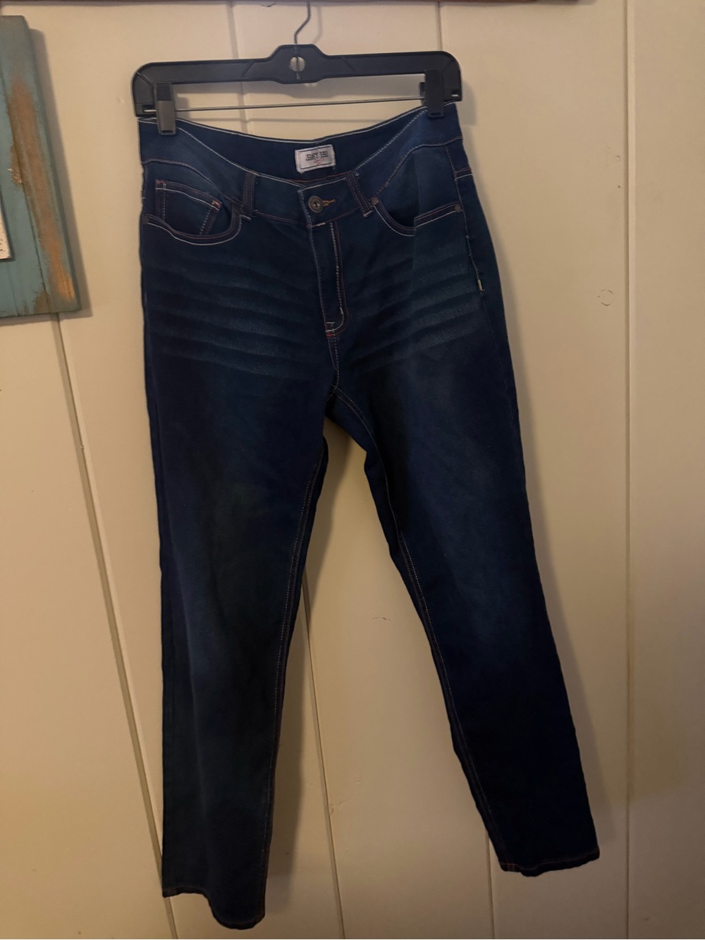 Jean’s Denim Women’s Size 10 Jeans Dark Wash Embroidered Pocket Y2K 30x28